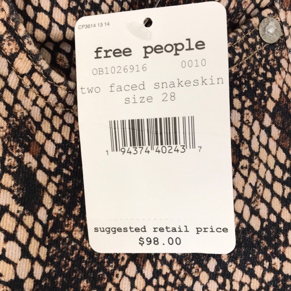 NWT Free People Two Faced Snakeskin Jegging - Picture 8 of 16